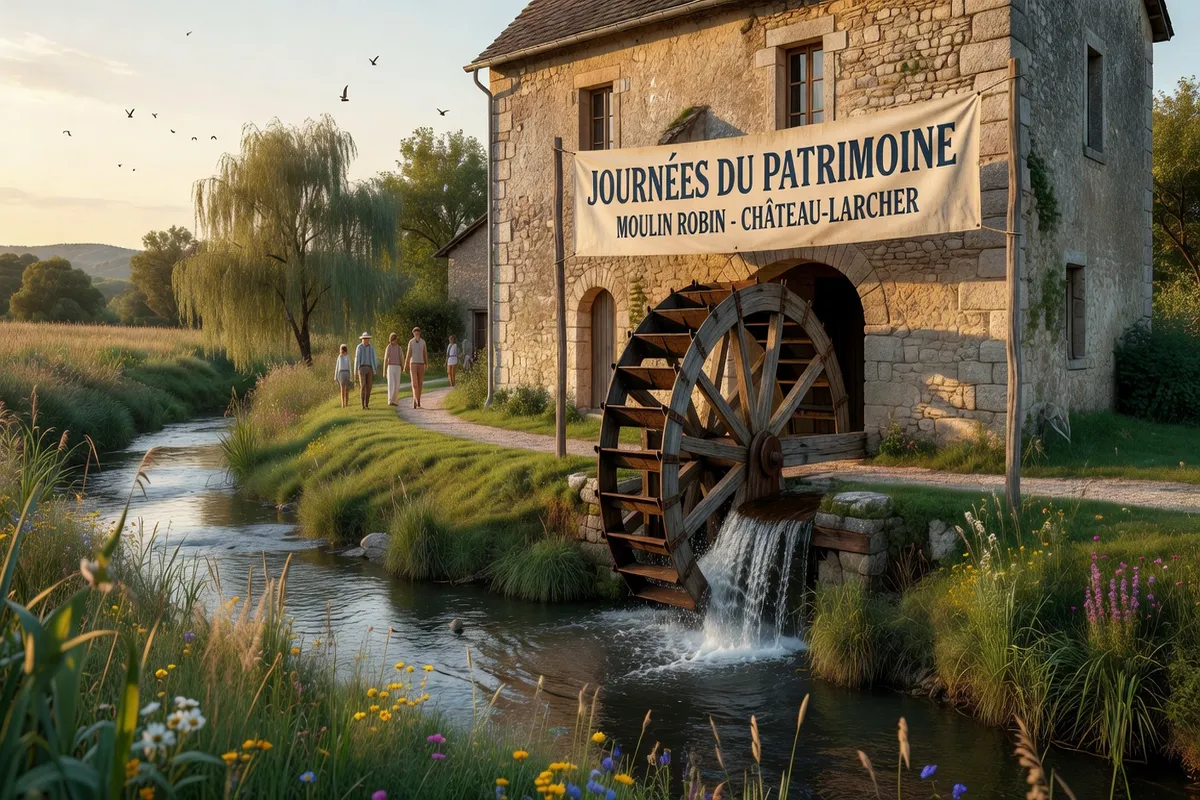 Moulin Robin sur la Clouère à Château-Larcher, édifice médiéval restauré