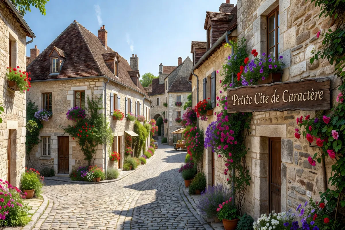 Village labellisé Petite Cité de Caractère en Nouvelle-Aquitaine, rues pavées