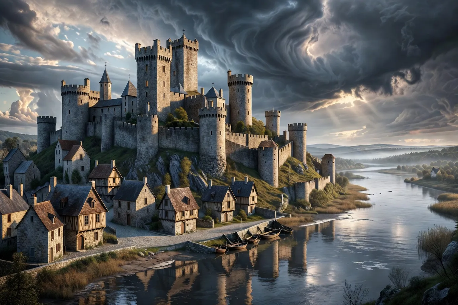 Cité médiévale de Chauvigny et ses châteaux forts sur la Vienne